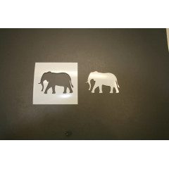 Beautiful 4" Stencil - Elephant - Quality Reusable Stencils for Painting Crafts and Decor - Decor on Walls Fabric & Furniture Recyclable DIY