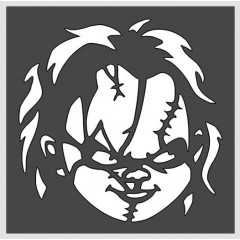 Horror Chucky Custom Cut Stencil - Arts, Crafts, Scrapbooking Craft Stencils Decorative Stencils Stencil Templates Reusable Stencils