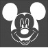 1- 5.5x5.5 inch Custom Cut Stencil, (NB-63) Mickey Mouse Arts and Crafts Scrapbooking Painting on The Wall Wood Glass