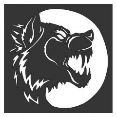 Wolf Werewolf Moon Stencil 5.5x5.5 for Airbrush, DIY Crafts, Reusable