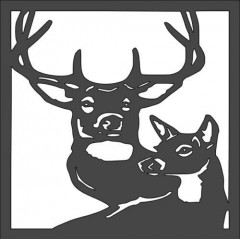 Custom Deer Wildlife Animal Stencil 5.5" x 5.5" - Nature-Inspired Design for Outdoor Crafts