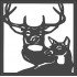 Custom Deer Wildlife Animal Stencil 5.5" x 5.5" - Nature-Inspired Design for Outdoor Crafts