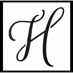 Large Cursive Letter H Stencil 11x8.5 - Reusable for Airbrush & Crafts