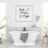 Bathroom Sign Stencil Set of 5 10х10 inch for Painting on Wall - Reusable Mylar Stencils for Crafts with Inspiring Quotes