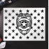 Police Badge & 50 Star Flag Stencil Template - Reusable 8.5" x 11" - Multi-Surface Use for Wall Painting, Wood, Glass - Ideal for Scrapbooking, Graffiti, Arts & Crafts, DIY Projects