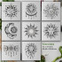 Buddha & Mandala Stencil Bundle – Reusable 10x10 Inch Buddha, Lotus Flower, Bliss Mandala, & Sun-Moon Stencils – Templates for DIY Wall Art, Crafts, & Painting – Durable Mylar Stencils