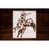 Cowboy Bullrider Logo Stencil 8" x 6.5" Mylar Laser Cut Stencil Arts and Crafts Material Scrapbooking for Airbrush Painting Drawing and More Reusable Stencil STENCILAIR