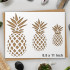 4-in-1 Fruit & Floral Stencil Set – Reusable Templates for DIY Painting on Walls, Wood, Fabric, and Crafts – Watermelon, Sunflower, Peach, and Pineapple Designs