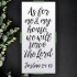 "We Will Serve The Lord" Bible Verse Stencil - Reusable Stencils for DIY Crafts and Home Decor, Laser-Cut on Thick 12 Mil Mylar for Long-Lasting Use