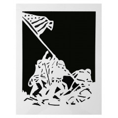 Marine Corps Soldiers Flag Stencil for Painting - 8.5" x 11" Reusable Sheet, Military War History Art Supplies