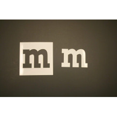 4 Lower Case Letter M Mylar Stencil - Perfect for Crafts, Painting & Scrapbooking