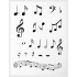 Sheet Music Notes Reusable Stencil - 8.5x11 Inches Arts & Crafts Material Scrapbooking for Airbrush Painting Drawing Painting Journal Diary