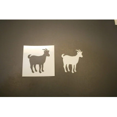 4 Goat Mylar Stencil - Compatible with DIY Crafts & Art Projects, Reusable Design