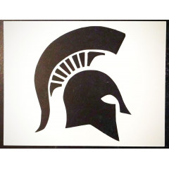 Stencil Spartan Spartans Helmet Michigan State 11" x 8.5" STENCILAIR