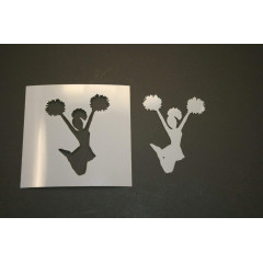 4 Cheerleader Mylar Stencil - Reusable Wall Art Template for DIY Crafts