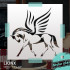 Pegasus Winged Horse Stencil - 8.5x11 Reusable Template for Crafts & Painting