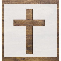 Cross Stencil 4x4 - Reusable for Religious Crafts & Home Decor Projects