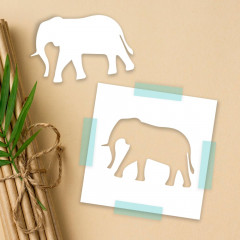 Elephant Stencil, 4-Inch, Beautiful Design, Quality Reusable Stencil for Painting, Crafts, and Decor for Walls, Fabric & Furniture, Recyclable DIY Tool