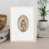 Virgin Mary Blessed Mother - Stencil Template Reusable - 8.5 x 11 Inches for Painting on Walls, Wood, Glass, Scarpbooking, Arts and Crafts, DIY - LIONX