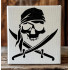 Pirate Skull Stencil 8.5 x 11 - Reusable for Airbrush, Crafts & Scrapbooking