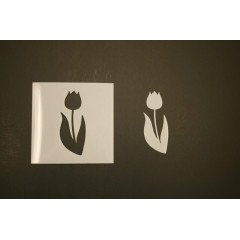 4 Tulip Mylar Stencil for Crafts & Scrapbooking - Durable, Reusable Design