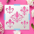 1- 5.5x5.5 inch Custom Cut Stencil, (VF-40) Fleur de Lis Arts and Crafts Scrapbooking Painting on The Wall Wood Glass