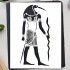 Egyptian God Thoth Stencil – 8.5 x 11 Inch Reusable Stencil Template for Painting on Walls, Wood, and Crafts