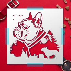 Bulldog Stencil 10x10 - DIY Art, Home Decor, Scrapbooking, Versatile Design