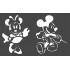 1- 5x8 inch Custom Cut Stencil Mickey and Minnie Mouse Arts and Crafts Scrapbooking Painting on The Wall Wood Glass