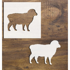 4" Sheep Reusable Mylar Stencil for Wall, Wood & More - Creative Crafting DIY Art Crafts Wall Stencils Decorative Templates Reusable Stencils for Crafts Art Drawing Painting Supplies