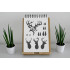 Hunting Buck Head & Tracks Rack Deer Stencil, Reusable & Sturdy, 8.5" x 11", Custom Wildlife Art Template