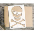 Pirate Skull & Crossbones Large Stencil for Painting, Reusable 19" x 13" Mylar Plastic – Ideal for Pirate Themes, Decor and DIY Crafts