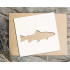 Fish Trout Stencil for Painting, Reusable Plastic 4x4 – Perfect for Themed Crafting, Outdoor Decor, and DIY Projects