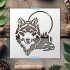 Wolf Head Stencil Template - Compatible with Walls & Crafts - 12 mil Mylar Plastic