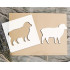 4" Sheep Reusable Mylar Stencil for Wall, Wood & More - Creative Crafting DIY Art Crafts Wall Stencils Decorative Templates Reusable Stencils for Crafts Art Drawing Painting Supplies