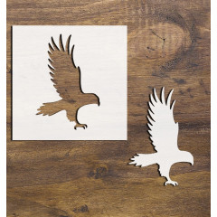 4 Hawk Stencil - Reusable Wall Art Template for DIY Crafts & Painting Supplies