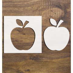 STENCILAIR Apples Stencil, 4-Inch, Beautiful Design, Quality Reusable Stencil for Painting, Crafts, and Decor for Walls, Fabric & Furniture, Recyclable DIY Tool