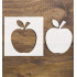 STENCILAIR Apples Stencil, 4-Inch, Beautiful Design, Quality Reusable Stencil for Painting, Crafts, and Decor for Walls, Fabric & Furniture, Recyclable DIY Tool