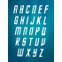 Font Alphabet Stencil, Reusable & Sturdy, 1.5" Tall Letters, 8.5" x 11", for Custom Text & Craft Projects