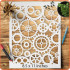 Steampunk Gears Stencil Template 8.5x11 - Reusable for Walls & Crafts