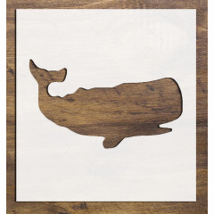 Whale Stencil for Painting, Reusable Mylar 4" x 4" – Ideal for Ocean-Themed Crafts, Educational Projects, and Home Decor