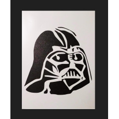 Darth Warlord Stencil 8.5x11 - Reusable for Art, DIY, Scrapbooking, Painting