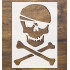 Pirate Skull & Crossbones Large Stencil for Painting, Reusable 19" x 13" Mylar Plastic – Ideal for Pirate Themes, Decor and DIY Crafts