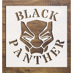 Black Panther Stencil 5.5x5.5 - Reusable for Crafts, Art & DIY Projects