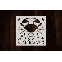 Discover Your Crafty Constellation! Zodiac Sign Cancer Stencil - 5.5 x 5.5 Inches for Astrology-Inspired DIY Projects