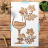 Custom Wine Glass Stencil 1-5x8 - Reusable Flexible Plastic Template 0.15mm