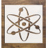 Atom Stencil 5.5x5.5 Inch - Custom Cut, Reusable Clear Plastic for Drawing