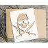 Pirate Skull Stencil 8.5 x 11 - Reusable for Airbrush, Crafts & Scrapbooking