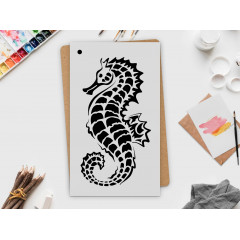 Seahorse Stencil Template - Reusable for Walls & Crafts, Easy Painting Design