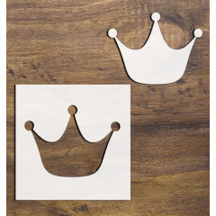 Create Royalty: 4" Princess Crown Mylar Stencil for Decor Projects - Creative Crafting DIY Art Crafts Wall Stencils Decorative Templates Reusable Stencils for Crafts Art Drawing Painting Supplies